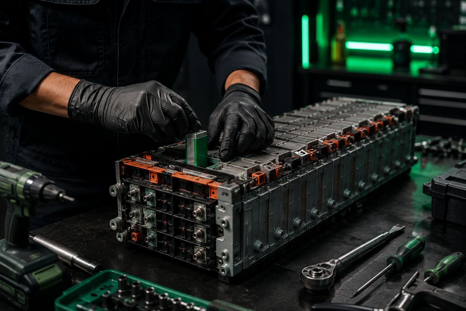 Hybrid battery cell-level repair service